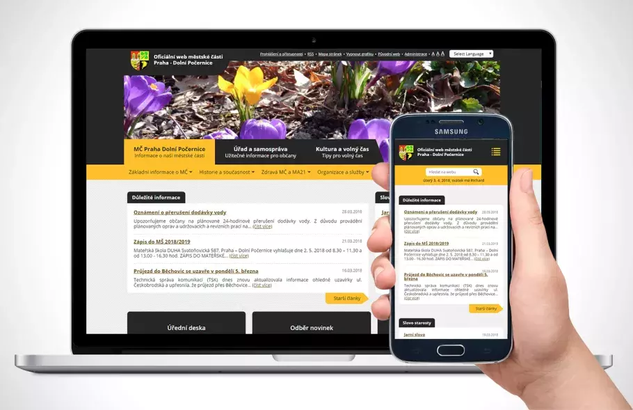 Web městské části Dolní Počernice