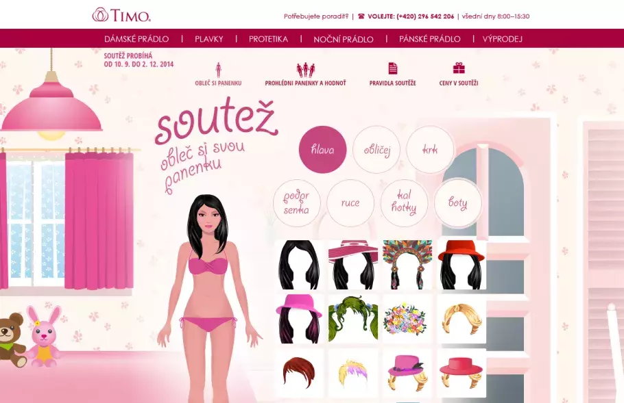 Hravá soutěž se stavěním panenky pro Timo