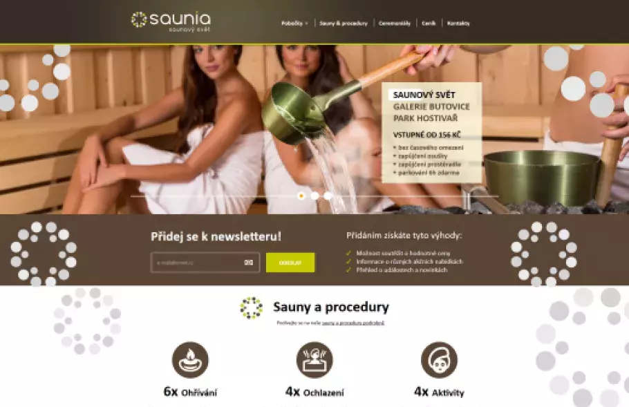 Webové stránky saunia.cz