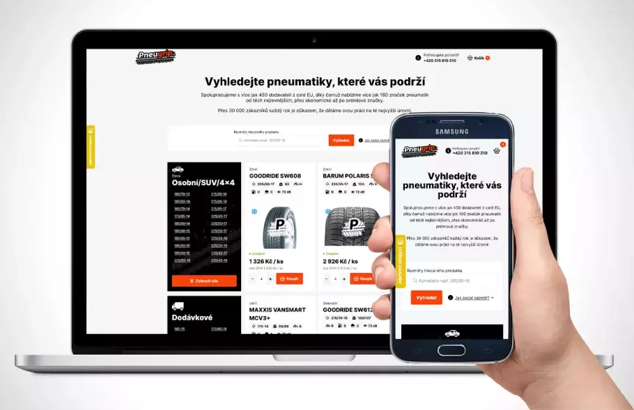 E-shop pro prodej pneumatik