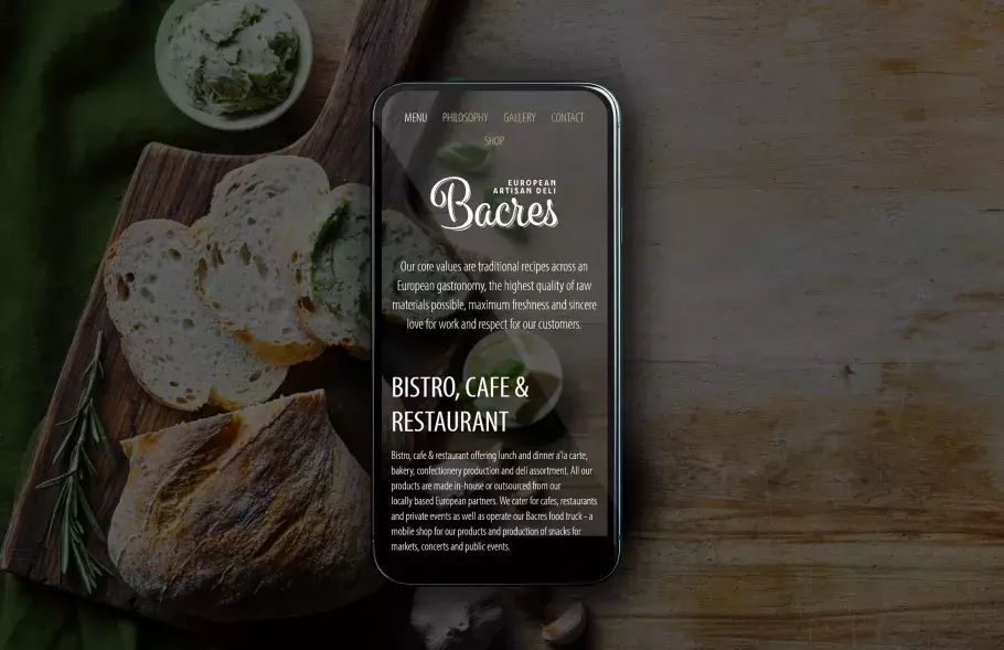 Web pro Bistro Bacres